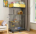 Cute Metal Pet House with Ladder, Small Animal Cage for Hamster Rat Squirrel Mouse, Playground with Ventilation，Hamster House
