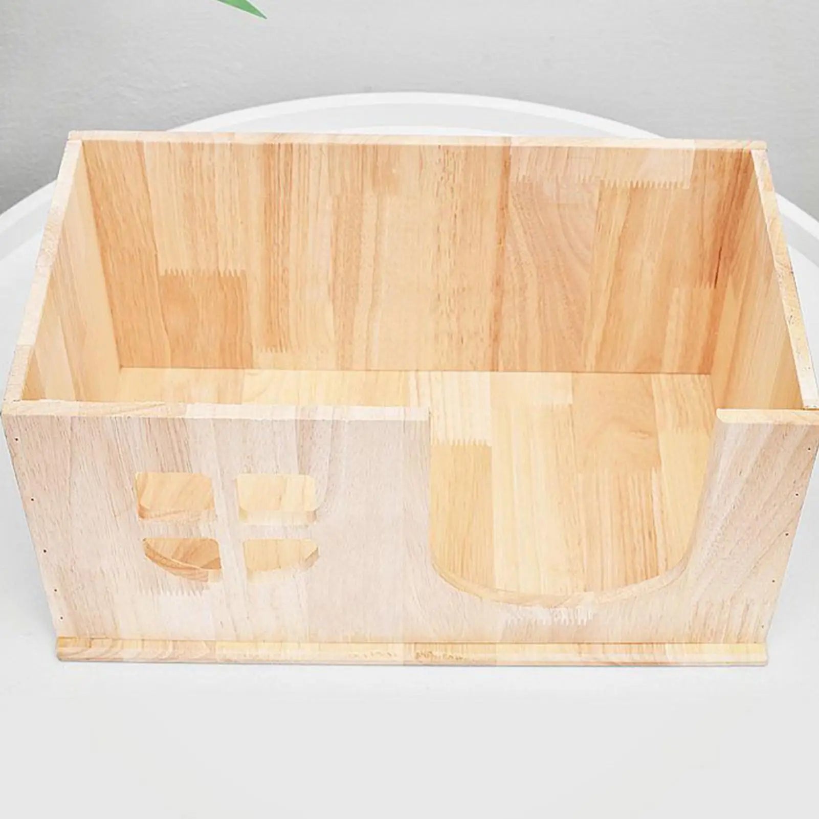 Gerbil House Wooden Habitat With Window Door Ventilated Small Animal House For Hamster Gerbil Chinchilla Hedgehog Ferret Resting