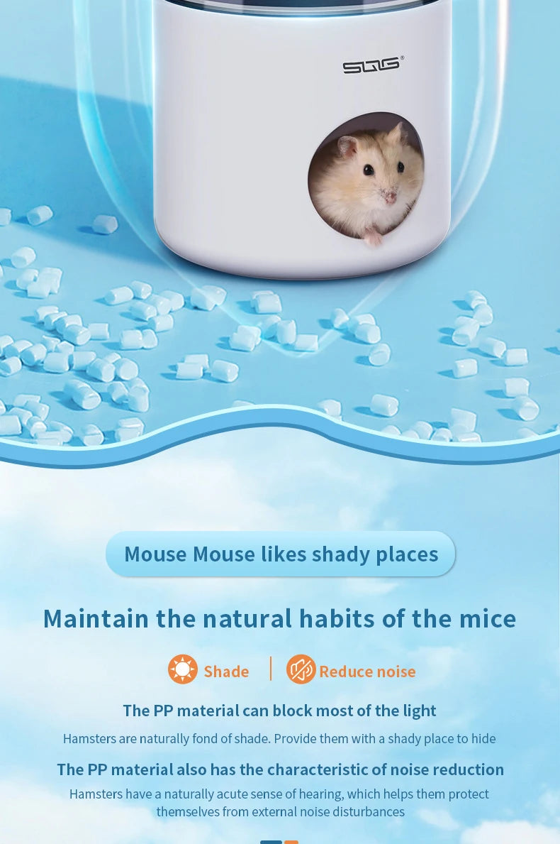Hamster house, insulated nest, sleeping nest, multi-functional, winter accessories, Golden Bear hedgehog house, comfortable cage